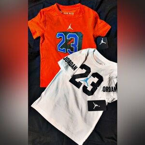 Nike Air Jordan size 4 Jumpman logo Tshirts lot of 2 new!